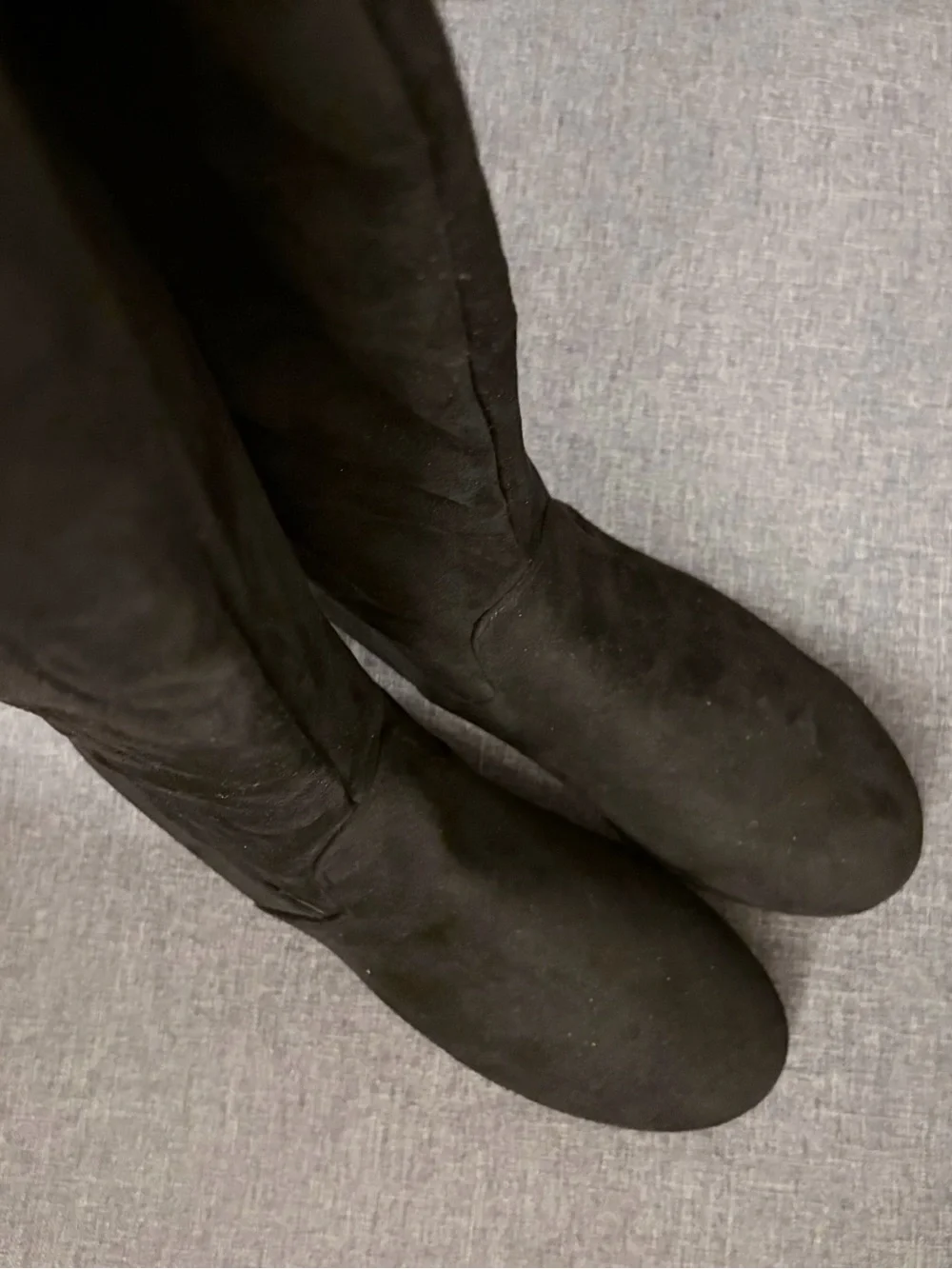 Dream Pairs Over-the-Knee Black Suede Boots - Women's Tall Fashion Boot